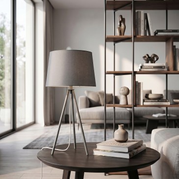 Lampe de table trépied E27 | Mondialshop