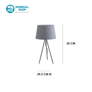Lampe de table trépied E27 | Mondialshop