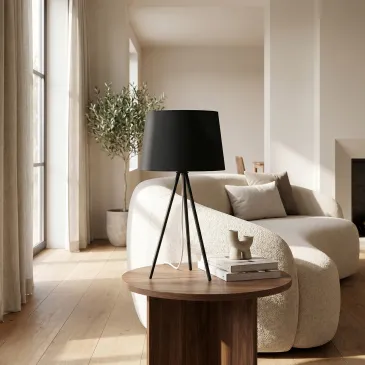 Lampe de table trépied E27 | Mondialshop