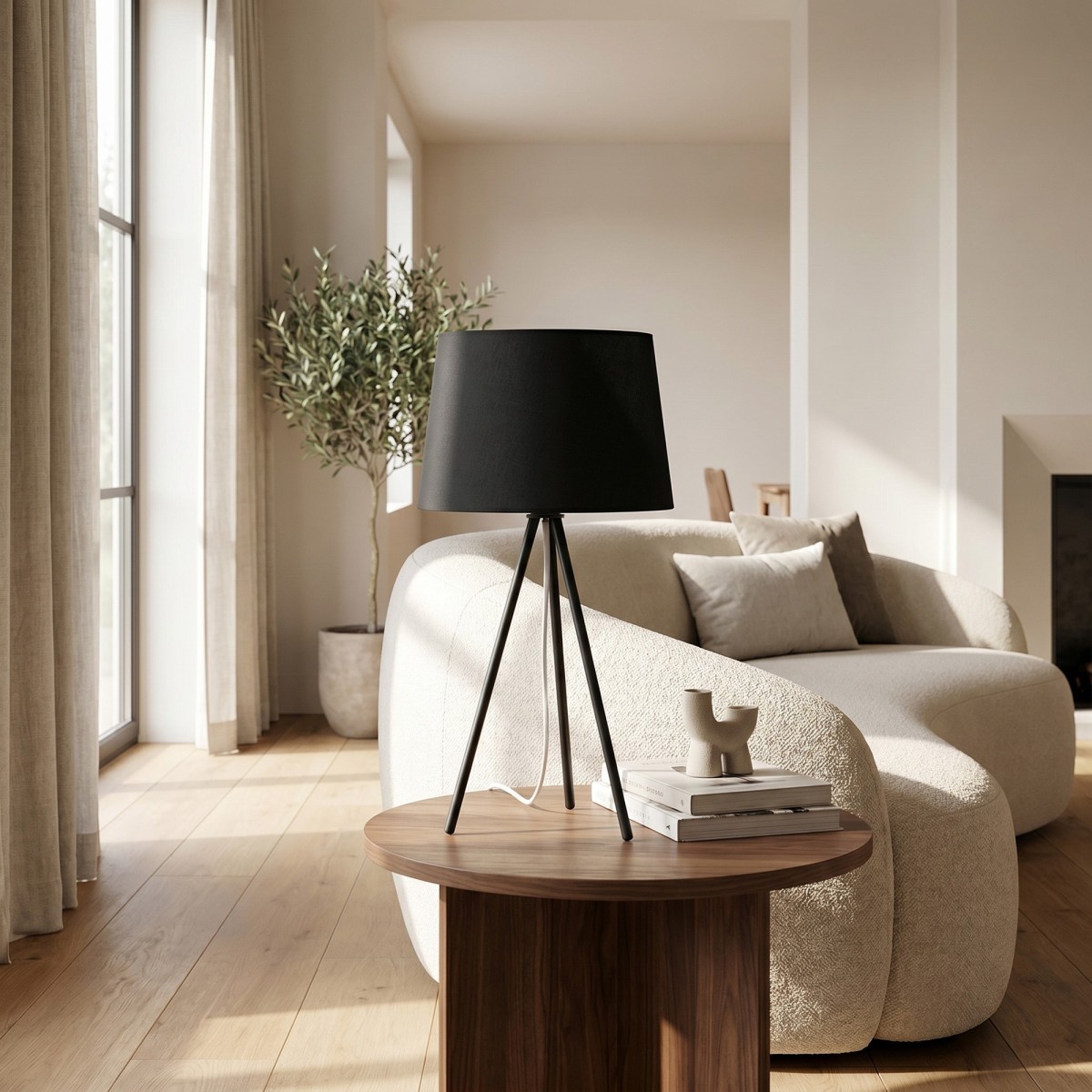 Lampe de table trépied E27 | Mondialshop