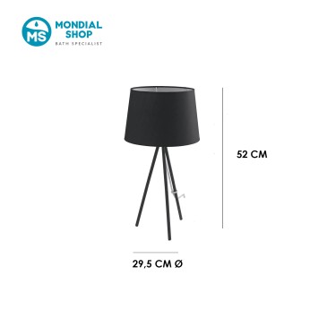 Lampe de table trépied E27 | Mondialshop