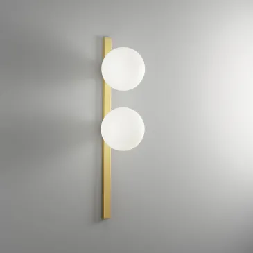 Vertikale Wandleuchte in Gold oder Schwarz | Mondialshop