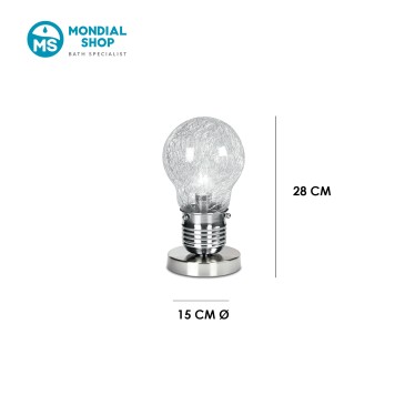 Nachttischlampe aus Chrom, E14 | Mondialshop