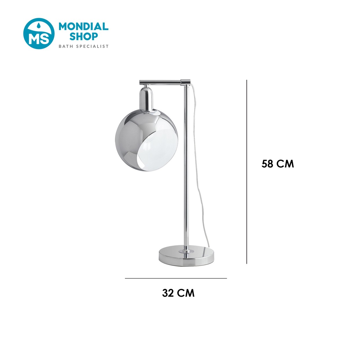 Lampe de table E27 réglable | Mondialshop