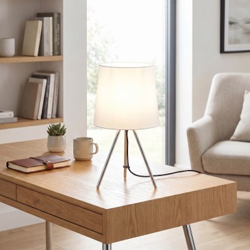 E14 Aluminium-Dreibeintischleuchte | Mondialshop