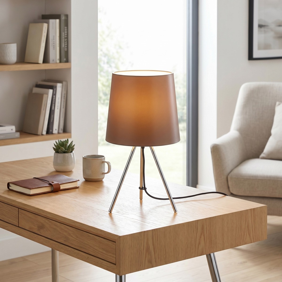 E14 Aluminium-Dreibeintischleuchte | Mondialshop