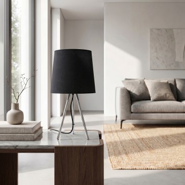 E14 Aluminium-Dreibeintischleuchte | Mondialshop
