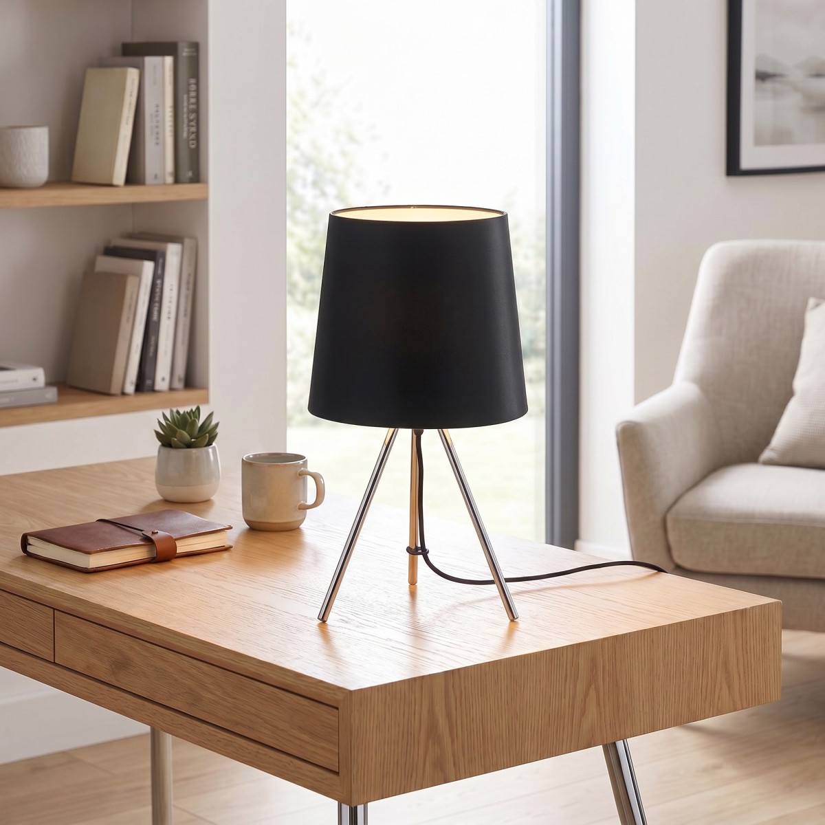 E14 Aluminium-Dreibeintischleuchte | Mondialshop
