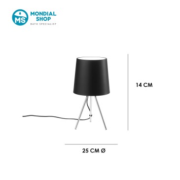 E14 Aluminium-Dreibeintischleuchte | Mondialshop