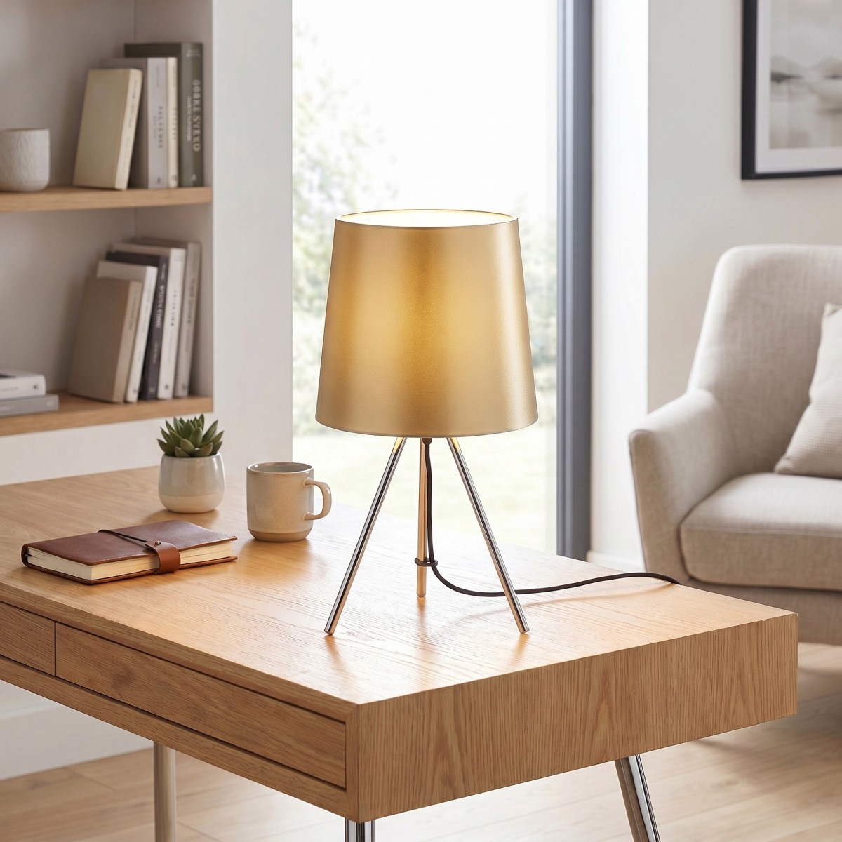 E14 Aluminium-Dreibeintischleuchte | Mondialshop