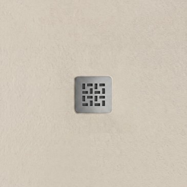 Receveur de douche semi-circulaire Effet béton pierre crème