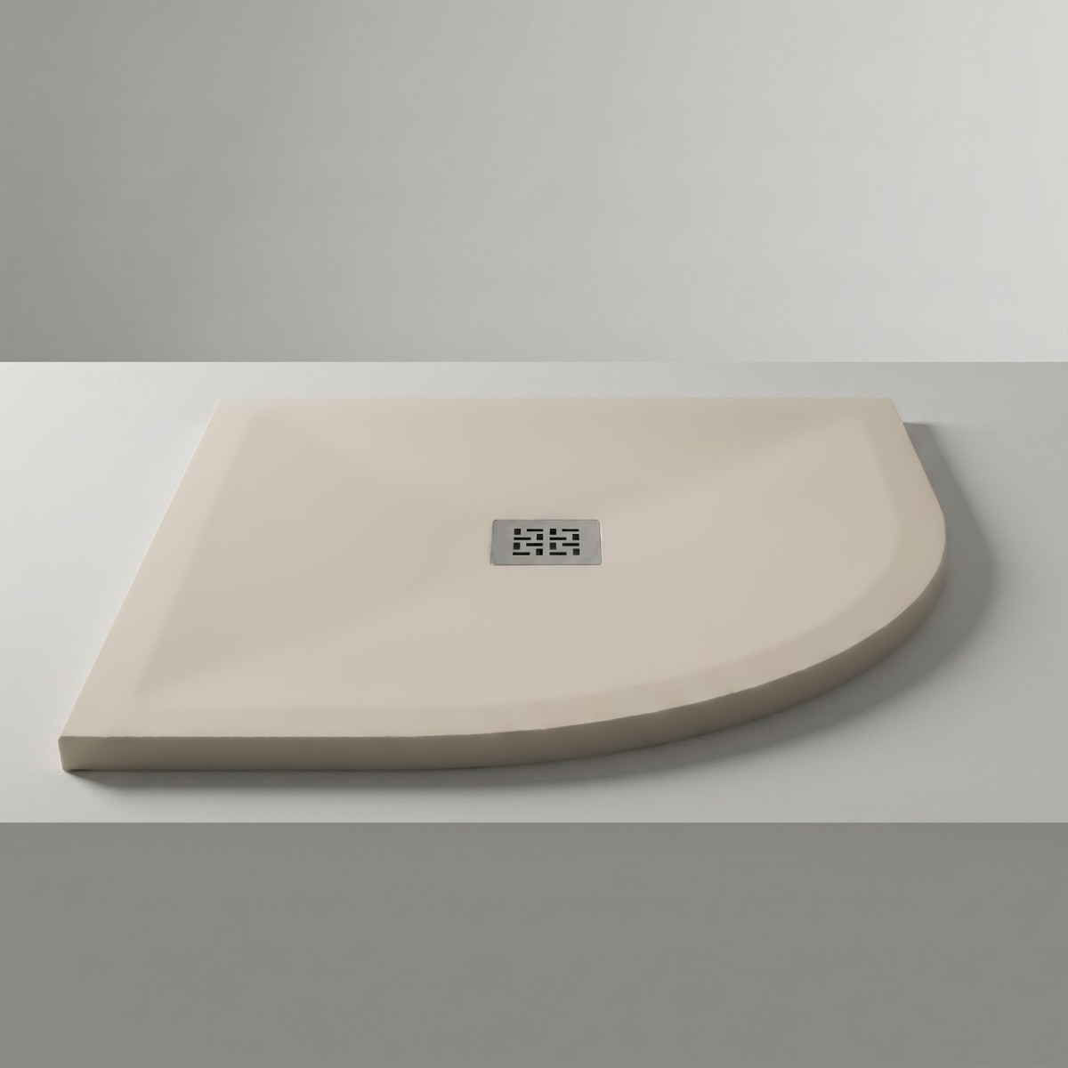 Receveur de douche semi-circulaire Effet béton pierre crème