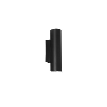 Wandleuchte, 18 x 7 x 5 cm, Weiß, Schwarz und Gold | Mondialshop
