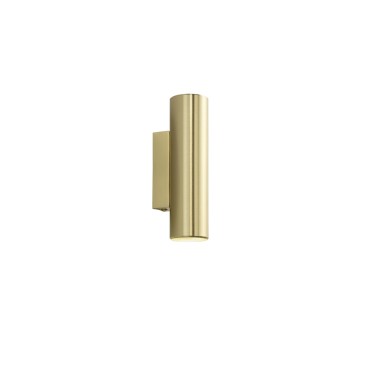 Wandleuchte, 18 x 7 x 5 cm, Weiß, Schwarz und Gold | Mondialshop