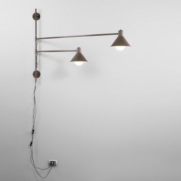 Applique murale réglable à 2 bras E27 | Mondialshop