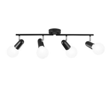 4-flammiger Strahler, weiß oder schwarz | Mondialshop
