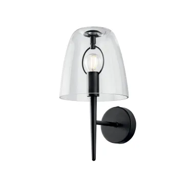 Moderne weiße und transparente E14-Wandleuchte | Mondialshop