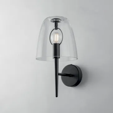 Moderne weiße und transparente E14-Wandleuchte | Mondialshop