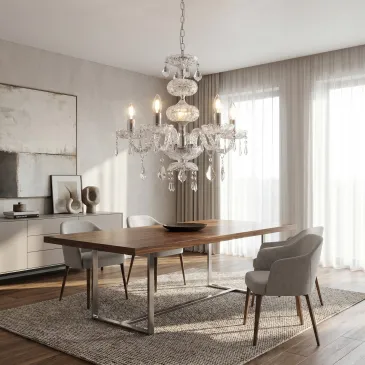 Klassischer Kronleuchter aus Chromkristall | Mondialshop