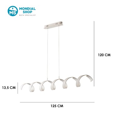 Sospensione LED 30W Spirale Nera Alta Luminosità | Mondialshop