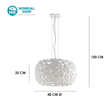 Scheda tecnica applique Dioniso dal design moderno bianca