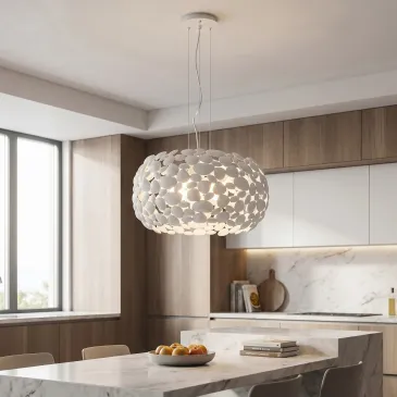 Lustre moderne 65 cm blanc...
