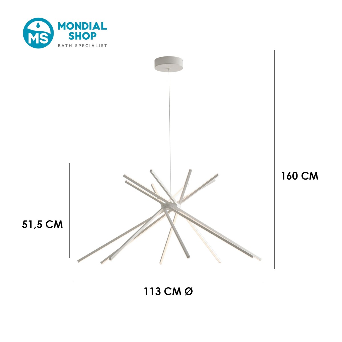 Suspension LED 54 W au design alternatif | Mondialshop