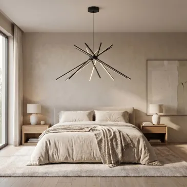 lampadario moderno LED 54W, perfetto per valorizzare grandi soggiorni, sale da pranzo e zone living