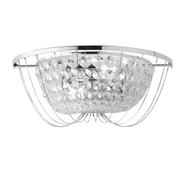 Applique murale en cristaux K9, finition or ou chrome, culot E14