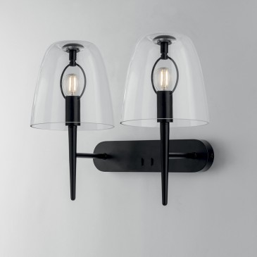 Applique 2XE14 Bianca o Trasparente | Mondialshop