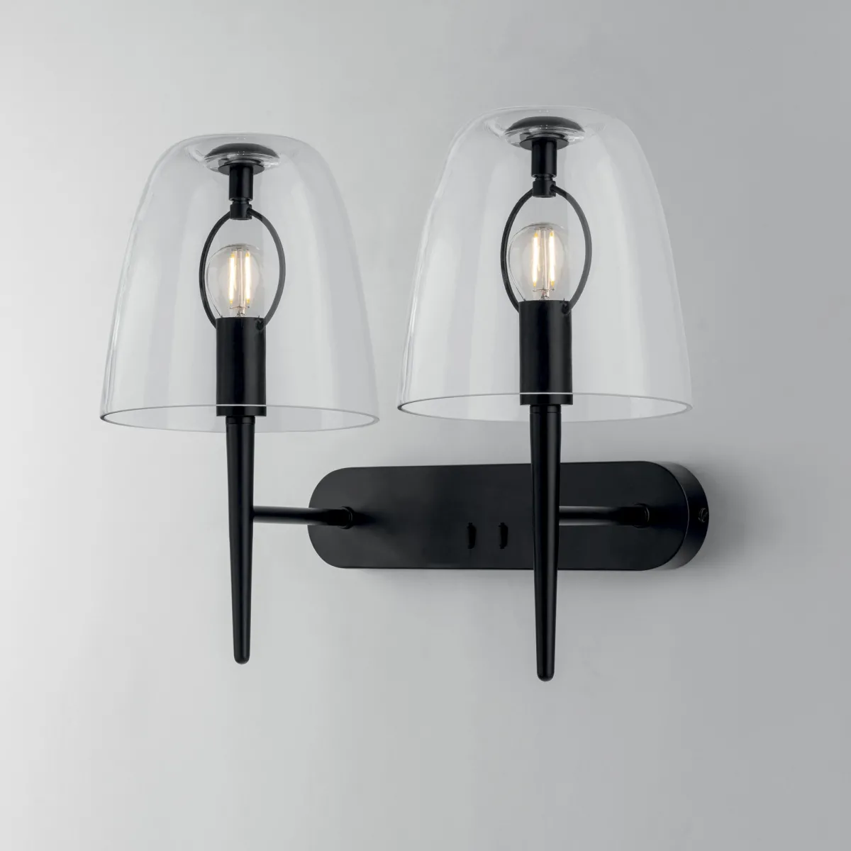 Applique 2XE14 Bianca o Trasparente | Mondialshop