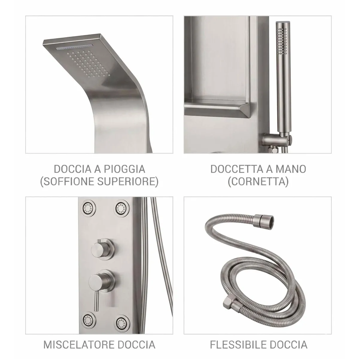copie de copie de Colonna doccia nera in acciaio...