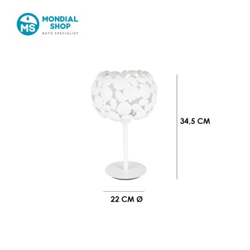 Scheda tecnica lampada da tavolo DIONISO finitura bianca