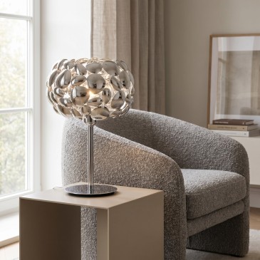 Lampada da Tavolo Moderna Bianco o Cromo E27 | Mondialshop