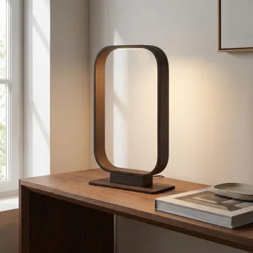 Lampada da Tavolo LED Color Caffè Opaco Lume Cordless Adatto per camere living e uffici 5W