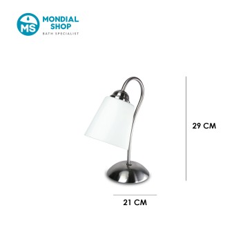 Lampe de table minimaliste en nickel ou or | Mondialshop