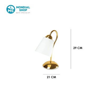 Lampe de table minimaliste en nickel ou or | Mondialshop