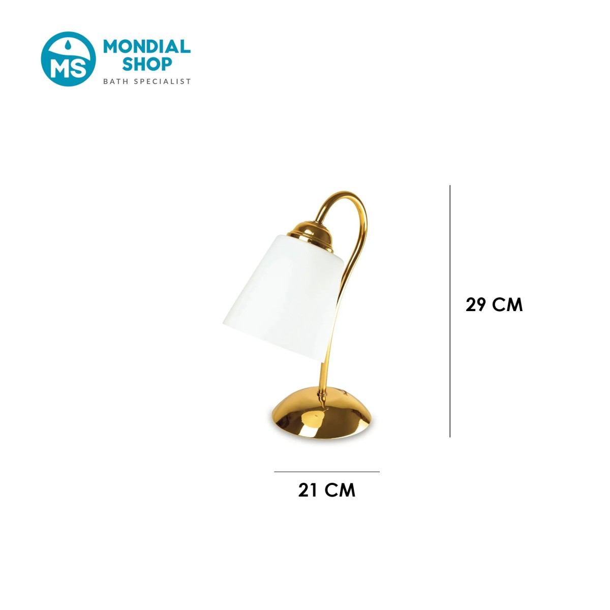 Lampe de table minimaliste en nickel ou or | Mondialshop