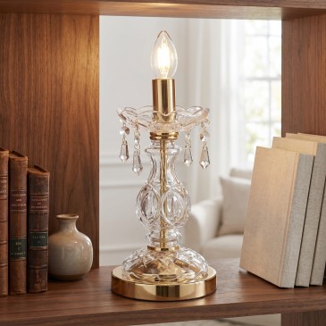 Lampe de table K9 en cristal et or | Mondialshop