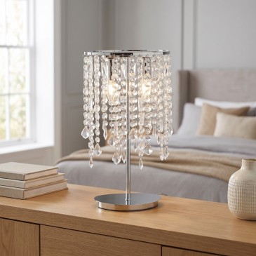 Lume da Tavolo in Cristalli K9 e Metallo | Mondialshop