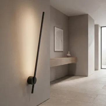 applique LED 10W con finitura in bianco o nero