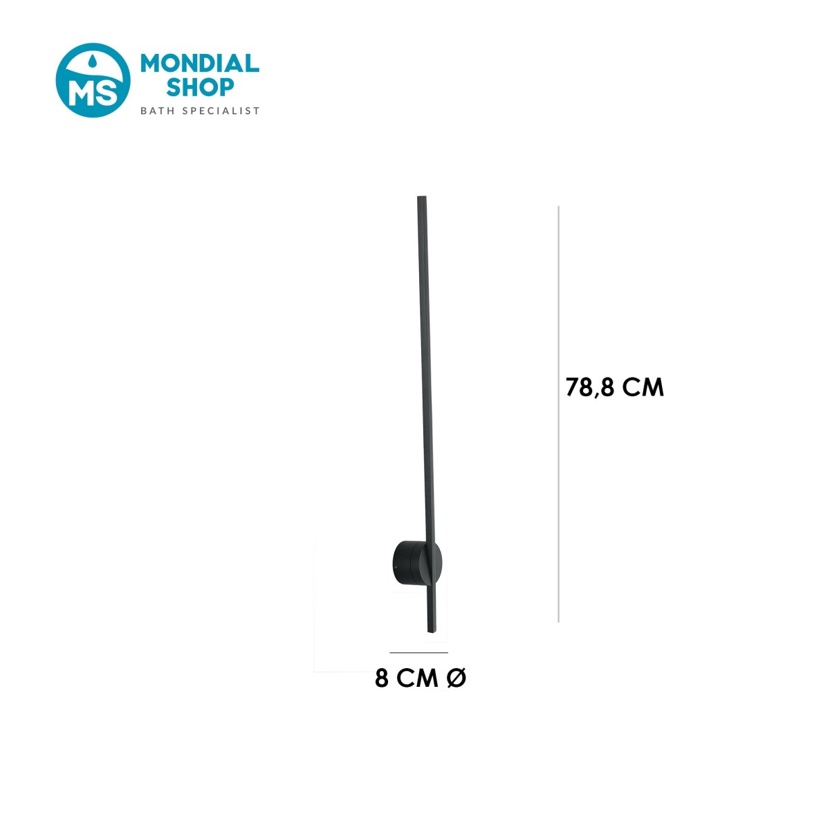 Applique murale LED 10 W, blanche ou noire | Mondialshop