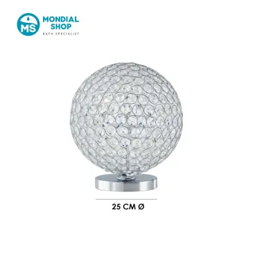 Kugelförmige Tischleuchte mit K9-Kristallen | Mondialshop