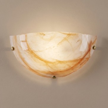Wandleuchte Lunette aus Tabakglas, E27 | Mondialshop