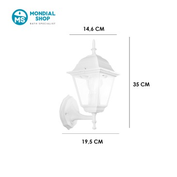 Scheda tecnica applique esterno ROMA AP1A bianca