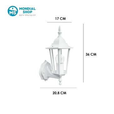 Scheda tecnica lampada da esterno MILANO AP1A bianca