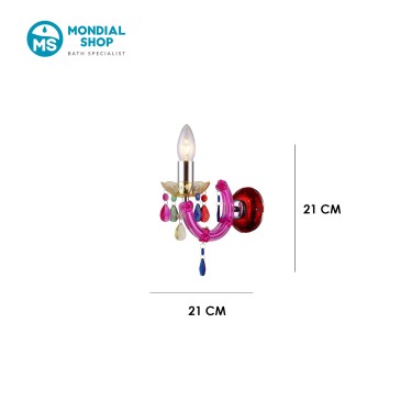 Scheda tecnica applique dal design classico e unico HOUSTON multicolor