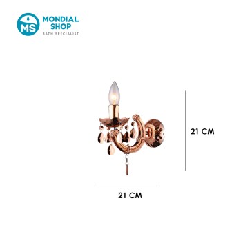 Applique murale moderne en cristal E14 | Mondialshop