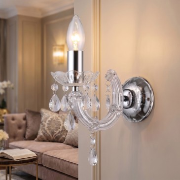Applique murale moderne en cristal E14 | Mondialshop