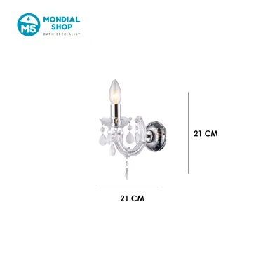Scheda tecnica applique dal design classico e unico HOUSTON trasparente